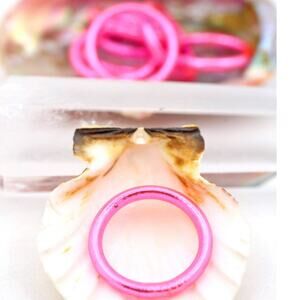 Single Thai Buddhist Temple Colorful Stackable Kumlai Ring Rush Fluo Pink Sz 9.5